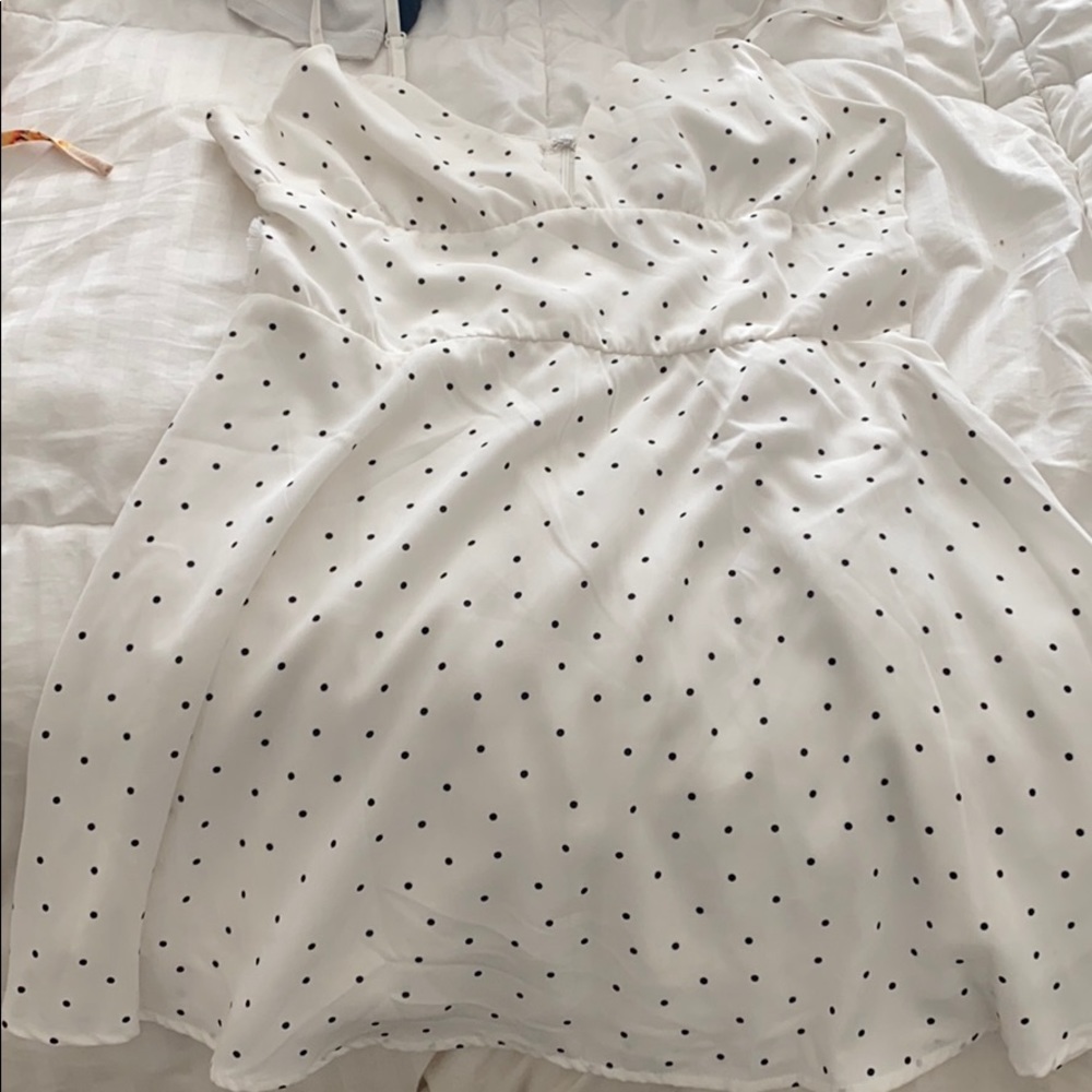 Polka dot baby doll dress